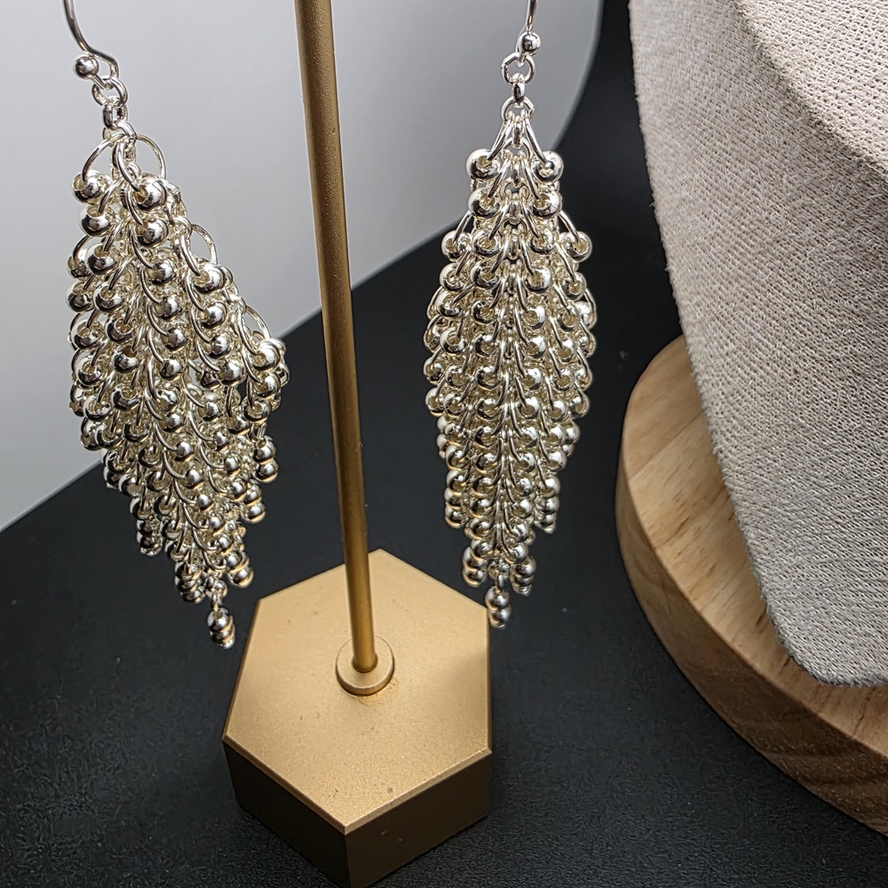 Elegant Silver Dangle Earrings (1863)